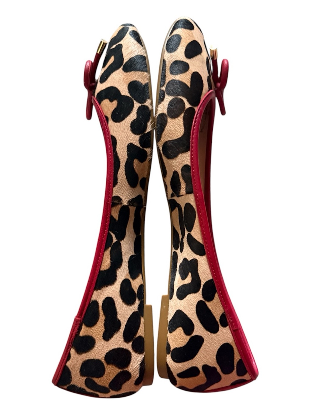 kate spade Leopard Print Ballet Flats with Red Trim - Picture 2 of 5